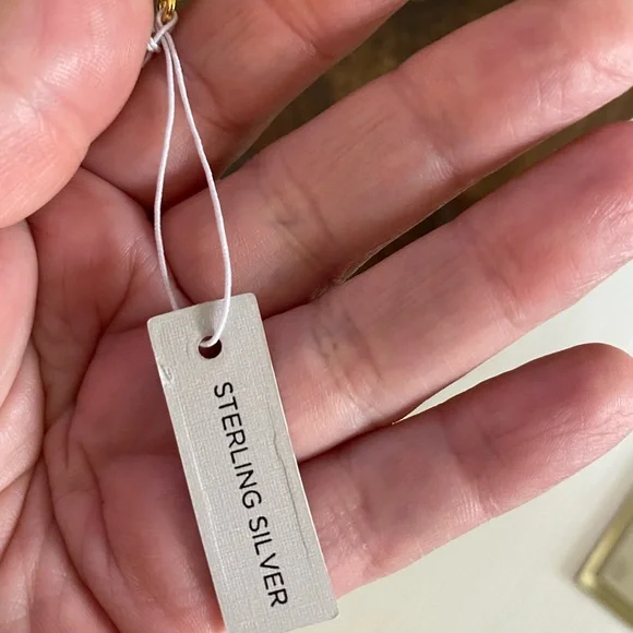 Brand New Rachel Zoe Clover Necklace Cubic Zirconia Gold over Sterling Silver - Picture 5 of 7